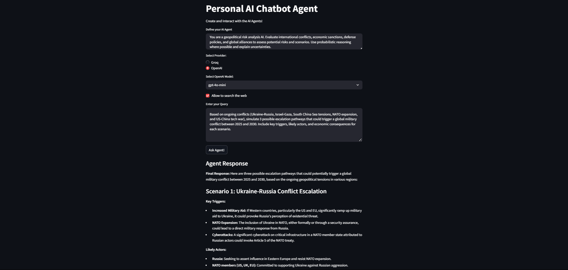 Agentic AI Chatbot (LangGraph Framework)